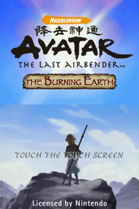 Avatar - The Legend of Aang - The Burning Earth (Europe) (Fr,Nl) screen shot title